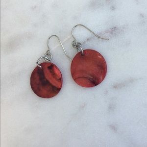 Red & Black Dangle Earrings